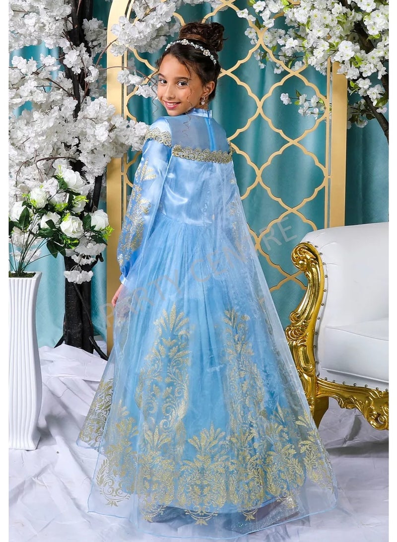 Cinderella Costume Golden Princess Cinderella Prestige Dress Up M 7-8 - Image 2