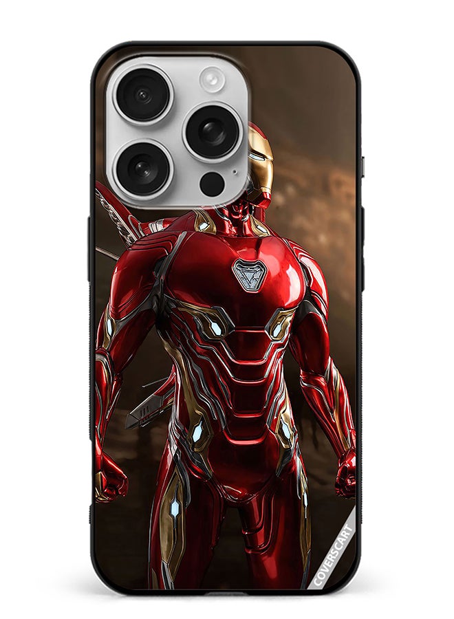 Protective Case Cover For Apple iPhone 16 Pro Max Iron Man Design Multicolour