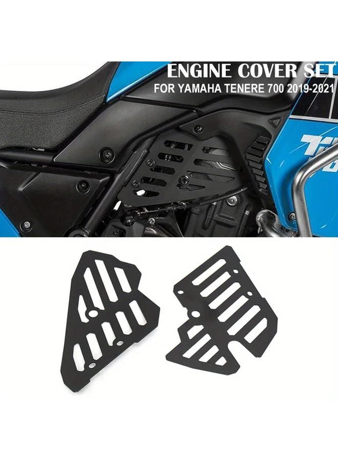مجموعة حماية المحرك السوداء وقضبان الاصطدام لـ Yamaha Tenere 700 XTZ700 2019 2021 - Image 1
