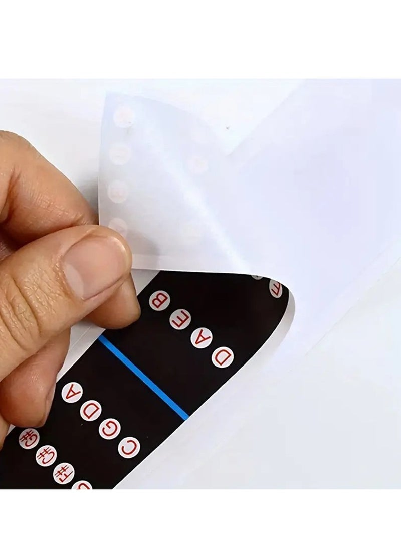 مايك ميوزيك ملصق الكمان، 1/4 ملصق نوتات الكمان، ملصق لوحة أصابع الكمان القابل للإزالة لممارسة المبتدئين، دليل أصابع الكمان، ملصقات إكسسوارات الكمان - Image 2