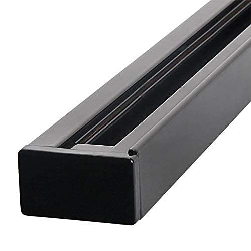 VRCT VRCT Aluminium Rectangular TrackwayTrack PattiTrackline For Spot Led Lights Pack Of 2 1 Meter Each Black  - Image 4