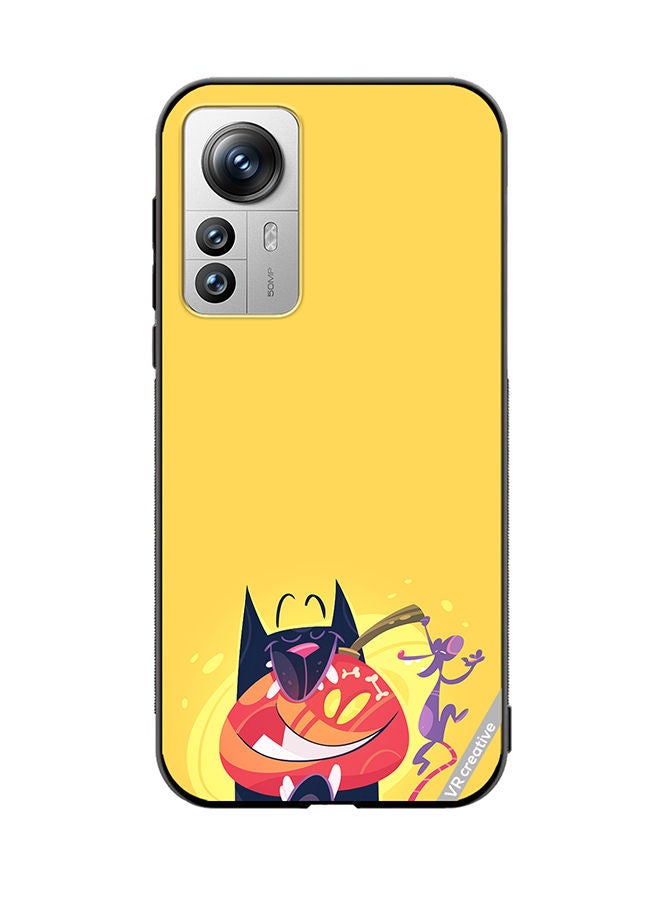 VR CREATIVE Protective Case Cover For Xiaomi 12X Halloween Cat Design Multicolour - Image 1