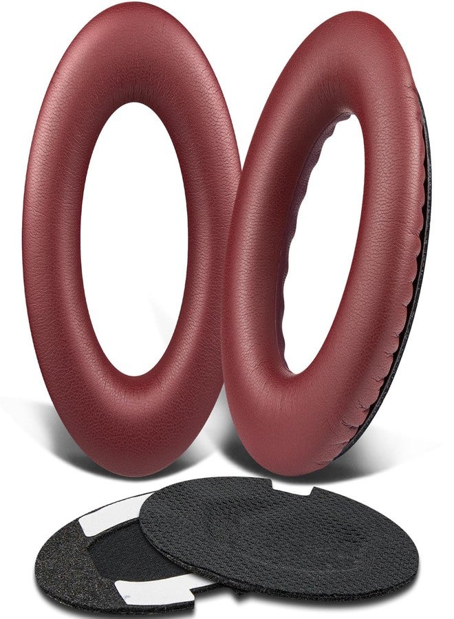SoloWIT Protein Leather Earpads Cushions for Bose Headphones, Replacement Ear Pads for Bose QuietComfort 15 QC15 QC25 QC2 QC35/Ae2 Ae2i Ae2w/SoundTrue & SoundLink Around-Ear Series - Burgundy&Black - Image 1