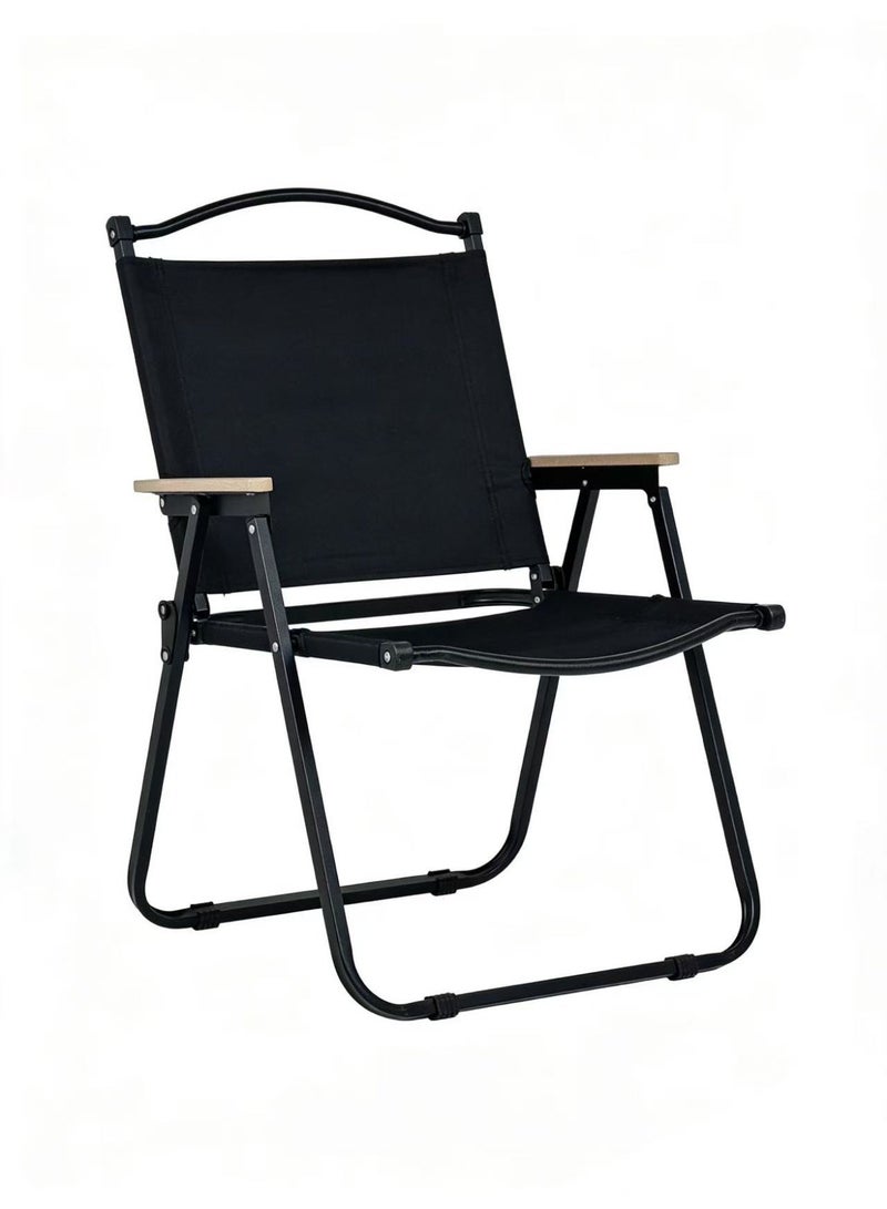 Portable Camping Chair – Support 240KG High Back Thickened Oxford Fabric Lightweight Outdoor Chair for Camping, Beach, Hiking, Desert Trips，Black - Image 1