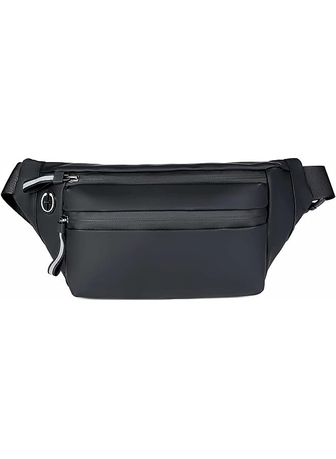 KASTWAVE Waist Bag Crossbody Travel Bag, Waterproof and Durable, Shoulder Casual Cell Phone Backpack Anti-theft Strap Backpack for Outdoor Sports Running and Workout (Black) - Image 1