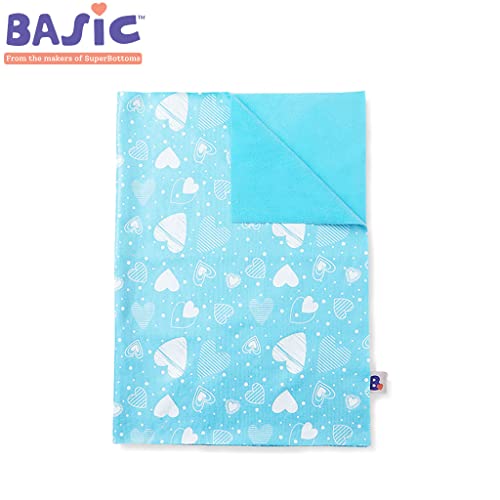 SuperBottoms Basic Bed Protecting Mats-Bed & Floor Protector/Playmat, Super Light-Weight, Sleek Design, 8.5X Absorbent, Anti-Heat, Washable & Reusable, InstaDry mats (50cm x 70cm)- Breezy Blue (Small) - Image 2