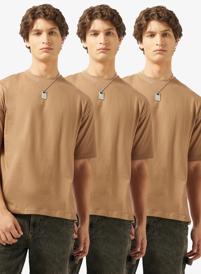 Seventy Five Basics Pack of 3 Oversized T-Shirt - Image 1