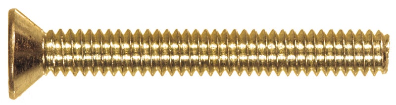 Hillman The Hillman Group 2092 Brass Flat Head Slotted Machine Screw 832 x 1 30Pack