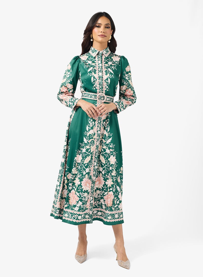 Khizana Abstract Print Dress - Image 4