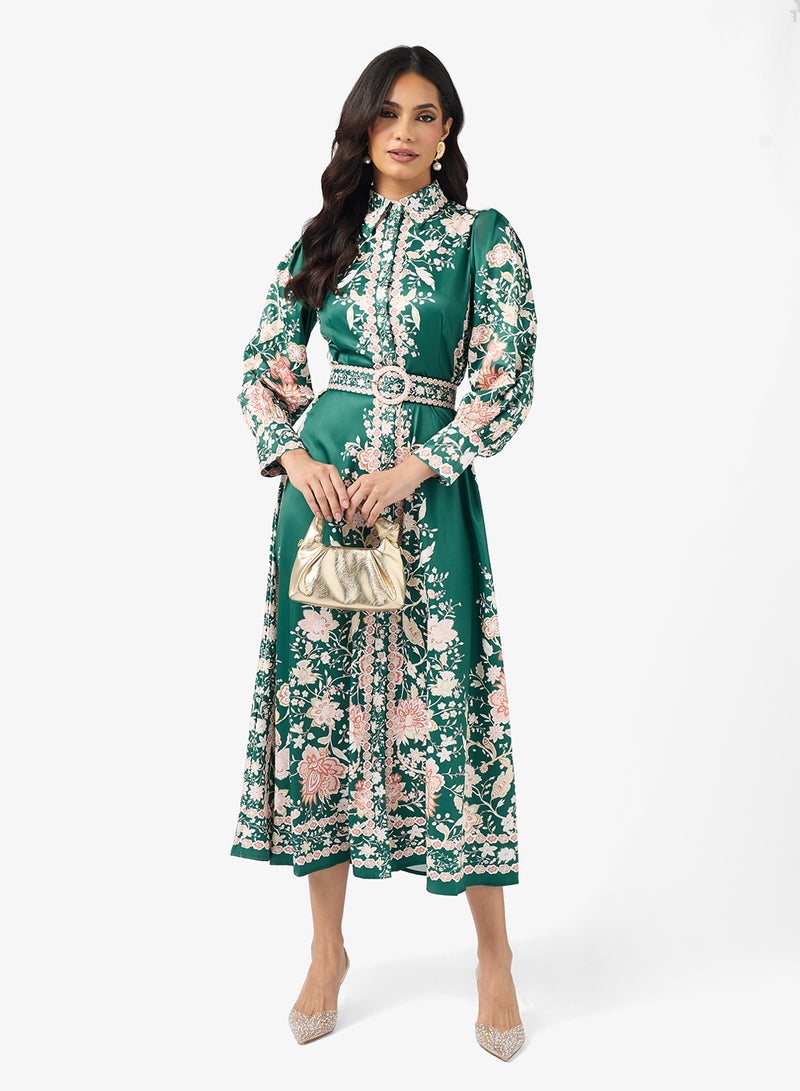 Khizana Abstract Print Dress - Image 1