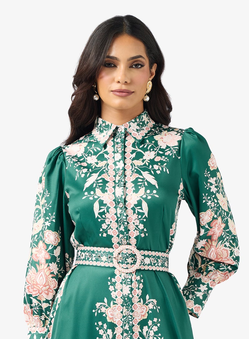 Khizana Abstract Print Dress - Image 3