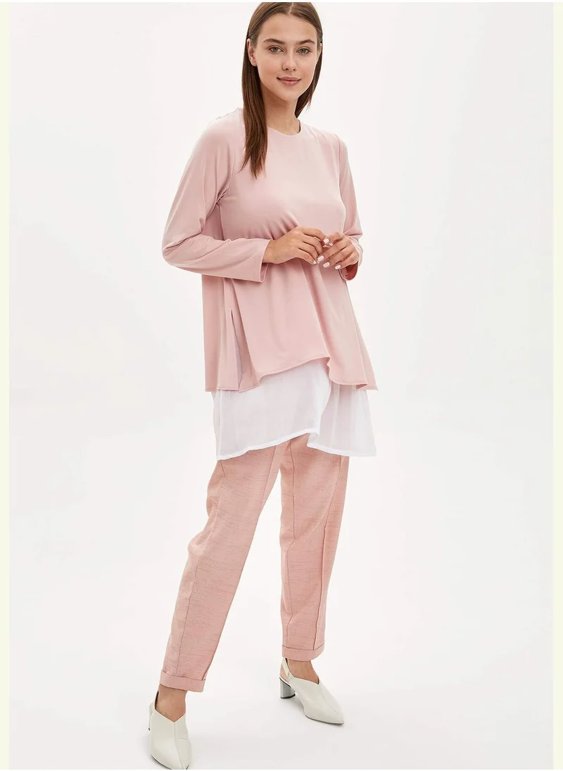 ديفاكتو Woman Knitted Relax Fit Long Sleeve Knitted Tunic