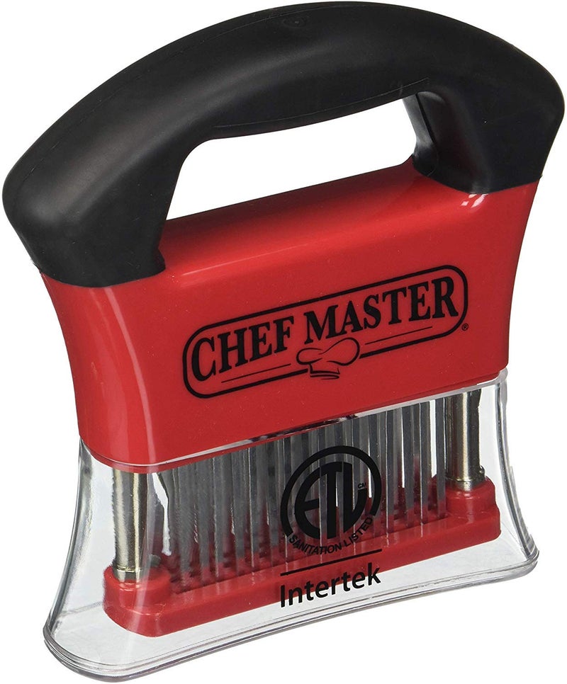 Chef-Master Meat Tenderizer Tool, Stainless Steel Ultra Sharp Needle Blade, Ideal for Beef, Chicken, Turkey, Pork, Steak, Kitchen Cooking Gadgets Essentials, Best for Marinade, Roasting & Grilling by Chef Master - Image 1