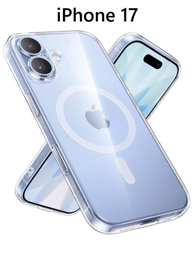 اس-توب جراب شفاف مغناطيسي لهاتف iPhone 17 ، متوافق مع MagSafe، مقاوم للاصفرار والخدوش، حماية فائقة من الصدمات بتصميم أنيق - Image 2