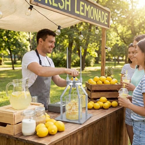 FoldTier Lemon Slicer Accessories Chrome Wedger Stand Only11 Inch Fruit Cutter Iron Blade Fruit Lime Slicer Easy to Use Lemonade Base for Summer Bar Restaurant Supplier Lemon PartySilverCircle - Image 3