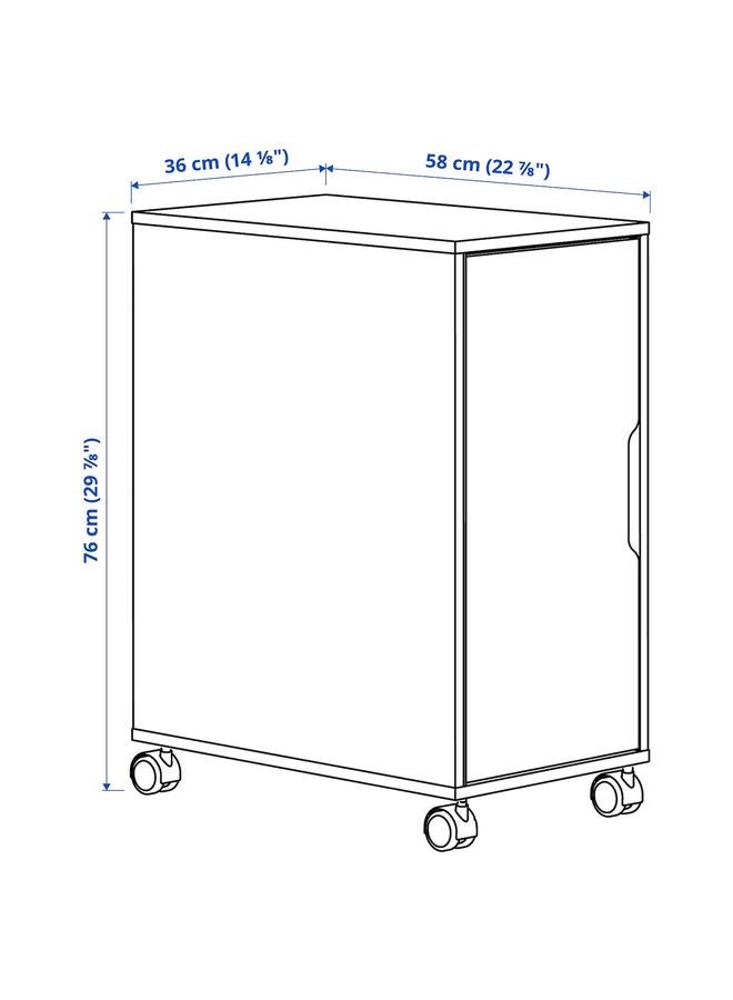 زبون وحدة تخزين على عجلات، أسود-بني/أسود، 36×76 سم - Image 4
