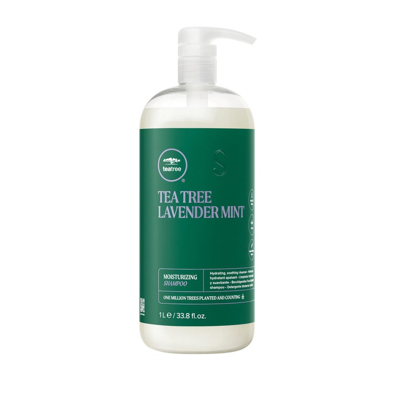 Tea Tree Lavender Mint Moisturizing Shampoo, Hydrates + Soothes, For Coarse + Dry Hair, 33.8 fl. oz. - Image 1