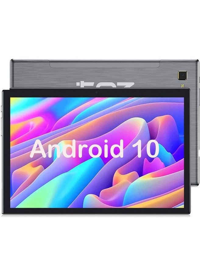Tablet 10 Inch Android Tablet 2023 Latest Octacore 32Gb Storage Tablet Computer 6000Mah Battery Dual 13Mp+5Mp Camera Wifi Bluetooth Gps 128Gb Expand Support Ips Full Hd Displaygrey