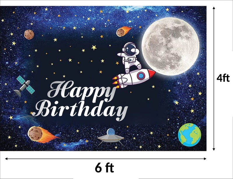 Theme My Party Theme My Party Happy Birthday Backdrop Banner for Party Decorations (6FT X 4FT)  - Image 4