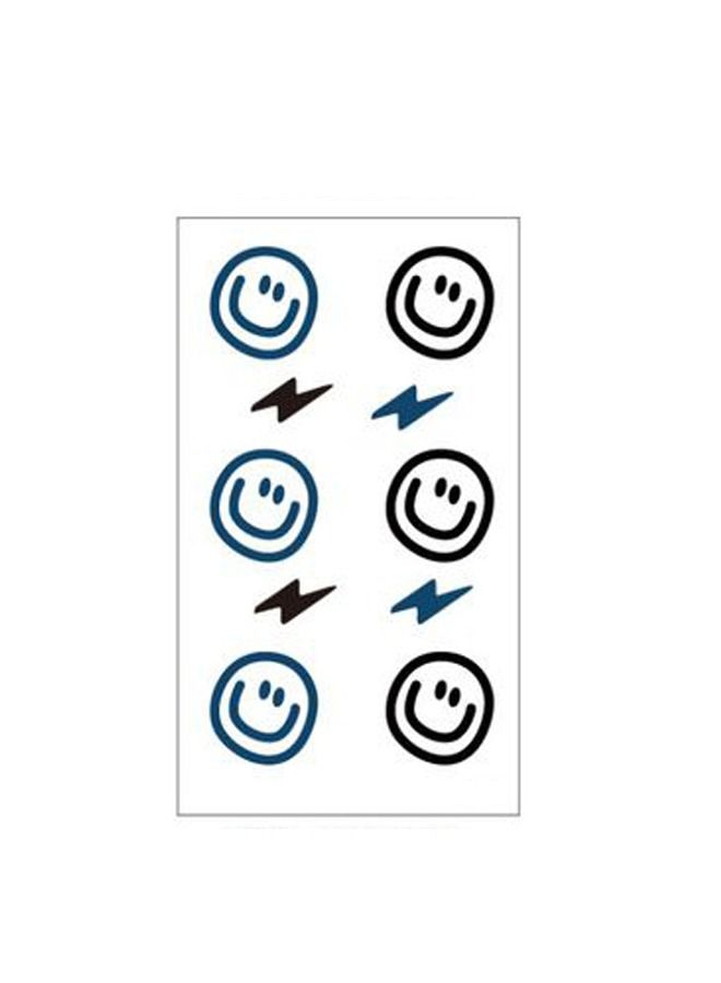 Khaisha Fashionable waterproof temporary tattoo sticker lightning and smiley face - Image 1