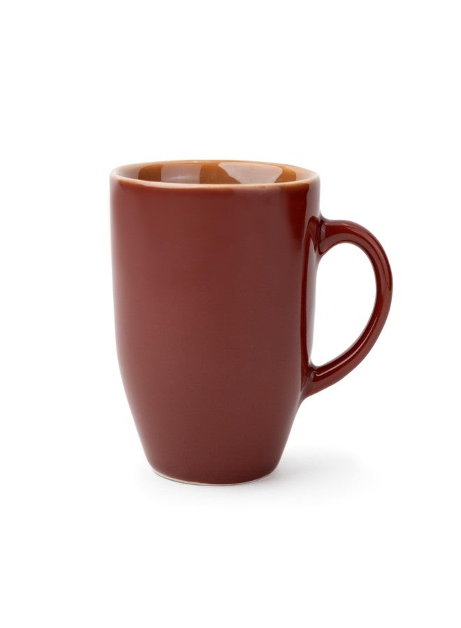 Shay كوب شاي سيراميك للقهوة، قطعة واحدة، 300 مل، عنابي | كوب شاي | لمسة نهائية لامعة | كوب قهوة من البورسلين | كوب سيراميك | آمن للاستخدام في الميكروويف (كوب حليب عنابي، قطعة واحدة) - Image 1