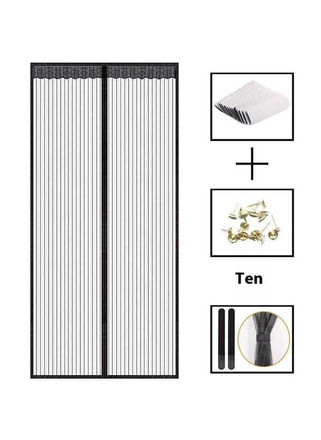 yongsheng Magic Mesh Magnetic Automatic Closure Anti-Mosquito Door Curtain Multicolour 100*210cm-280g-Ngreen Magnetic Screen Door Mesh - Heavy Duty Magic Door Screen Closure with Magnets for Sliding, Patio, French, Front and Back Door, Kid and Pet Friendly, Easy Install  - Image 1