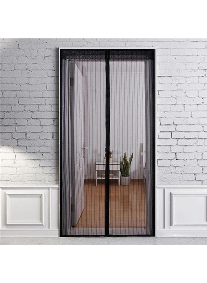 yongsheng Magic Mesh Magnetic Automatic Closure Anti-Mosquito Door Curtain Multicolour 100*210cm-280g-Ngreen Magnetic Screen Door Mesh - Heavy Duty Magic Door Screen Closure with Magnets for Sliding, Patio, French, Front and Back Door, Kid and Pet Friendly, Easy Install  - Image 4