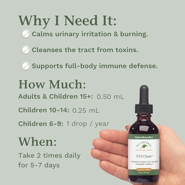Native Remedies UTI-Clear for Urinary Tract and Bladder Health, 59 ml - Image 4