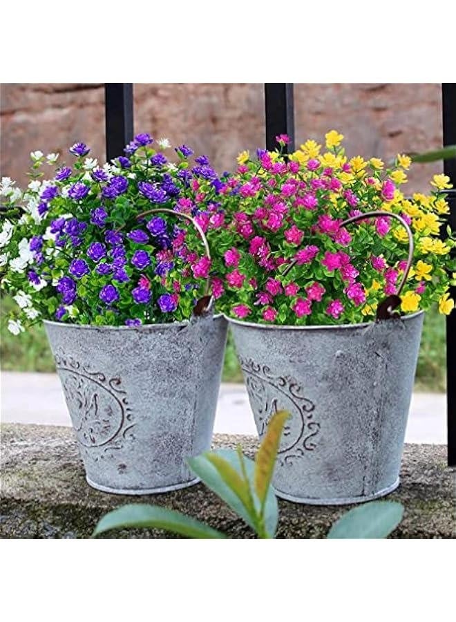 Generic 8 Bundles Artificial Flowers Lifelike No Fade UV Resistant Fake Plastic Flowers Faux Plants for Hanging Planters Outside Porch Window Box Wedding Home Décor - Indoor/Outdoor Use  - Image 4
