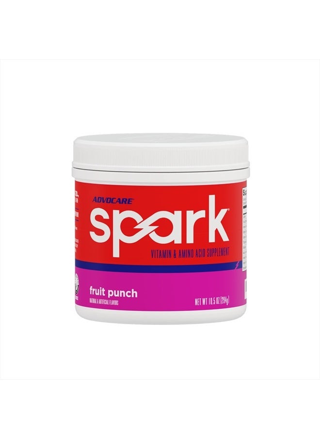 AdvoCare Spark Vitamin & Amino Acid Supplement - Focus & Energy Supplement Mix - Powdered Energy Supplement Mix - Powder Supplement Mix - Amino Acids - Fruit Punch - 10.5 oz  - Image 1