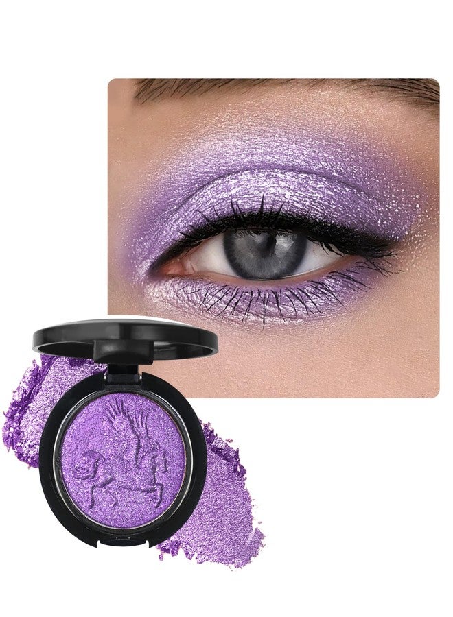 LYSdefeu Glitter Eyeshadow Palette,Purple Holographic Metallic Iridescent Eye Shadow - Image 1