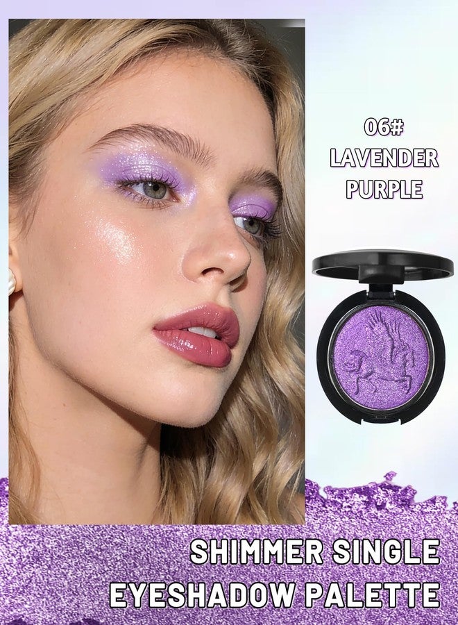 LYSdefeu Glitter Eyeshadow Palette,Purple Holographic Metallic Iridescent Eye Shadow - Image 2
