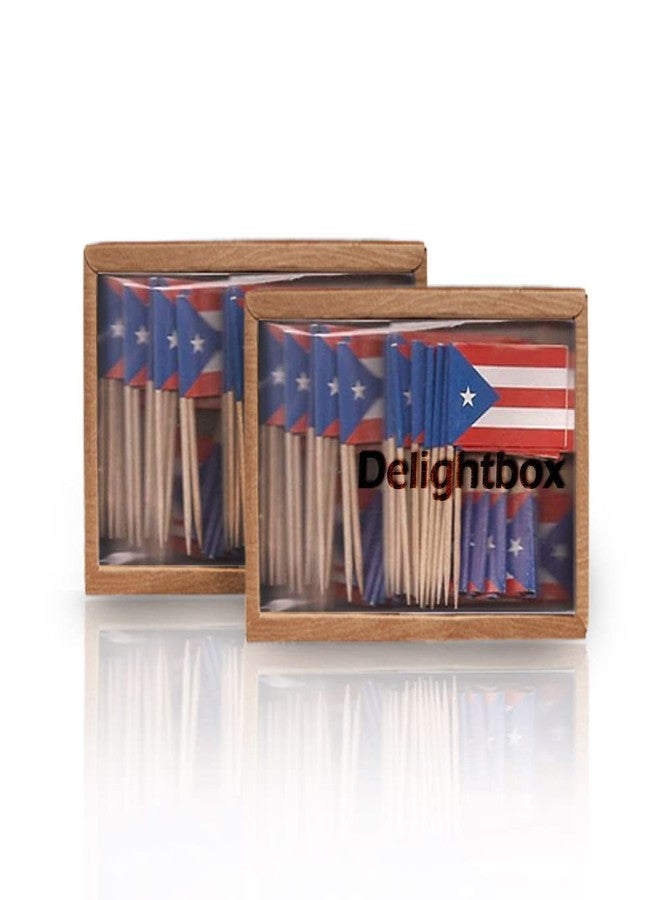 DelightBox 2 Boxes Mini Toothpick Flags (Puerto Rico) - Image 1