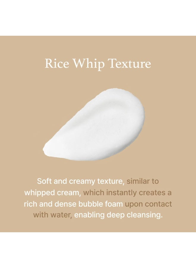 آي أم فروم أنا من منظف الوجه Rice Whip، غسول وجه كوري منخفض الحموضة من ماء الأرز للبشرة الحساسة والجافة، غسول وجه لطيف لترطيب البشرة، رغوة كريمية، مزيل للمكياج (5.07 أونصة سائلة) - Image 5