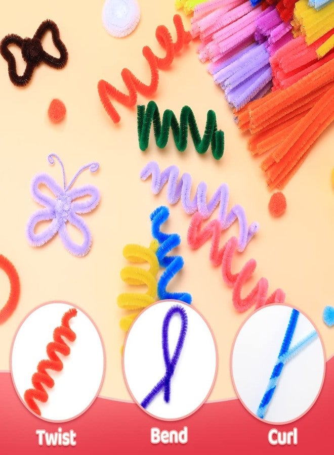 KRAFTMASTERS� 200 PCS Pipe Cleaners Craft Supplies Multi-Color Chenille Stems for Art and Craft Projects Creative DIY Valentine's Day Decorations (12inch x 6mm) - Image 3