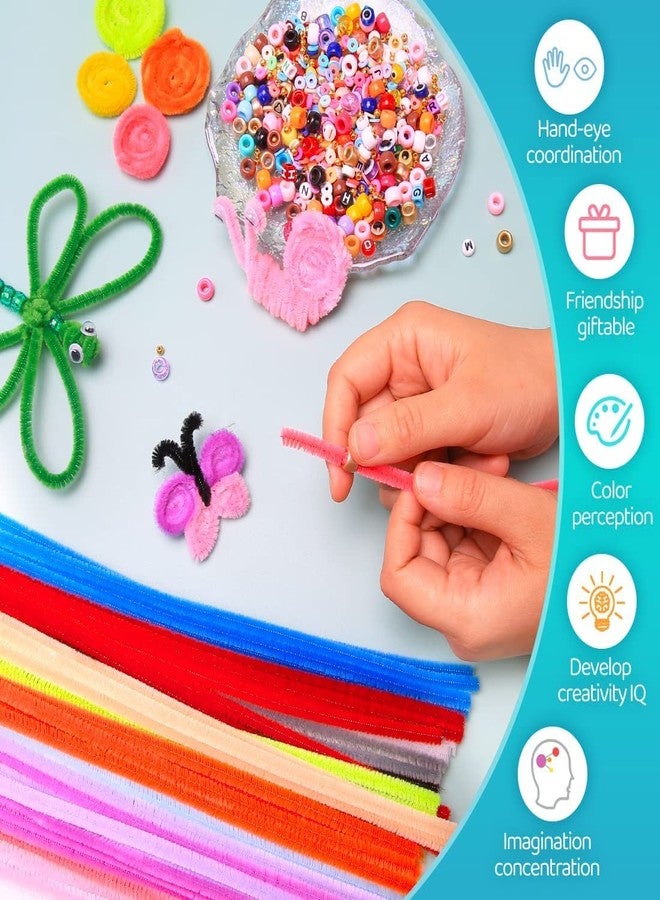 KRAFTMASTERS� 200 PCS Pipe Cleaners Craft Supplies Multi-Color Chenille Stems for Art and Craft Projects Creative DIY Valentine's Day Decorations (12inch x 6mm) - Image 2