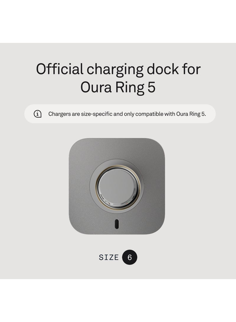 أورا Oura Ring 5 - Standard Charger - Size 6 grey - Image 2