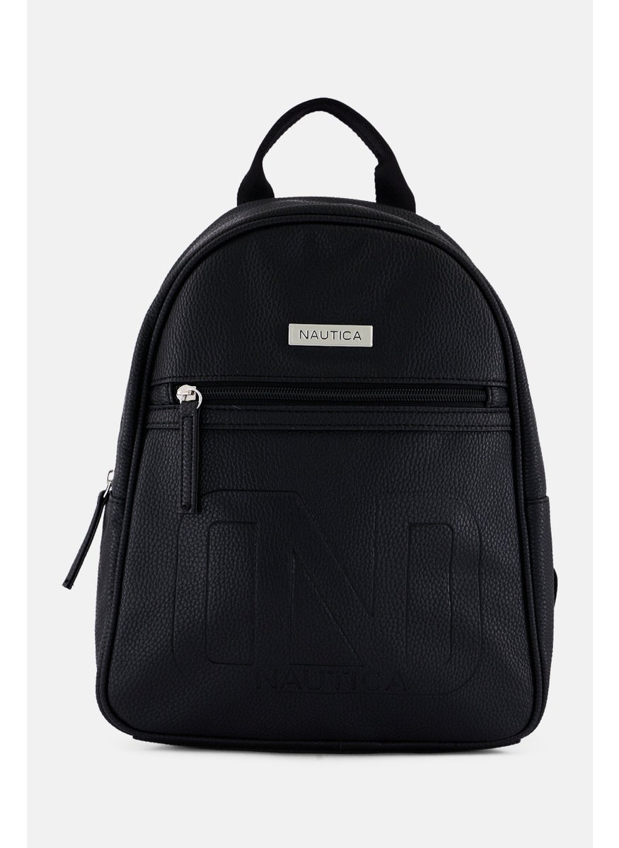 NAUTICA Women Brand Logo Backpack 23 L x 30 H x 10 W cm, Black  - Image 1