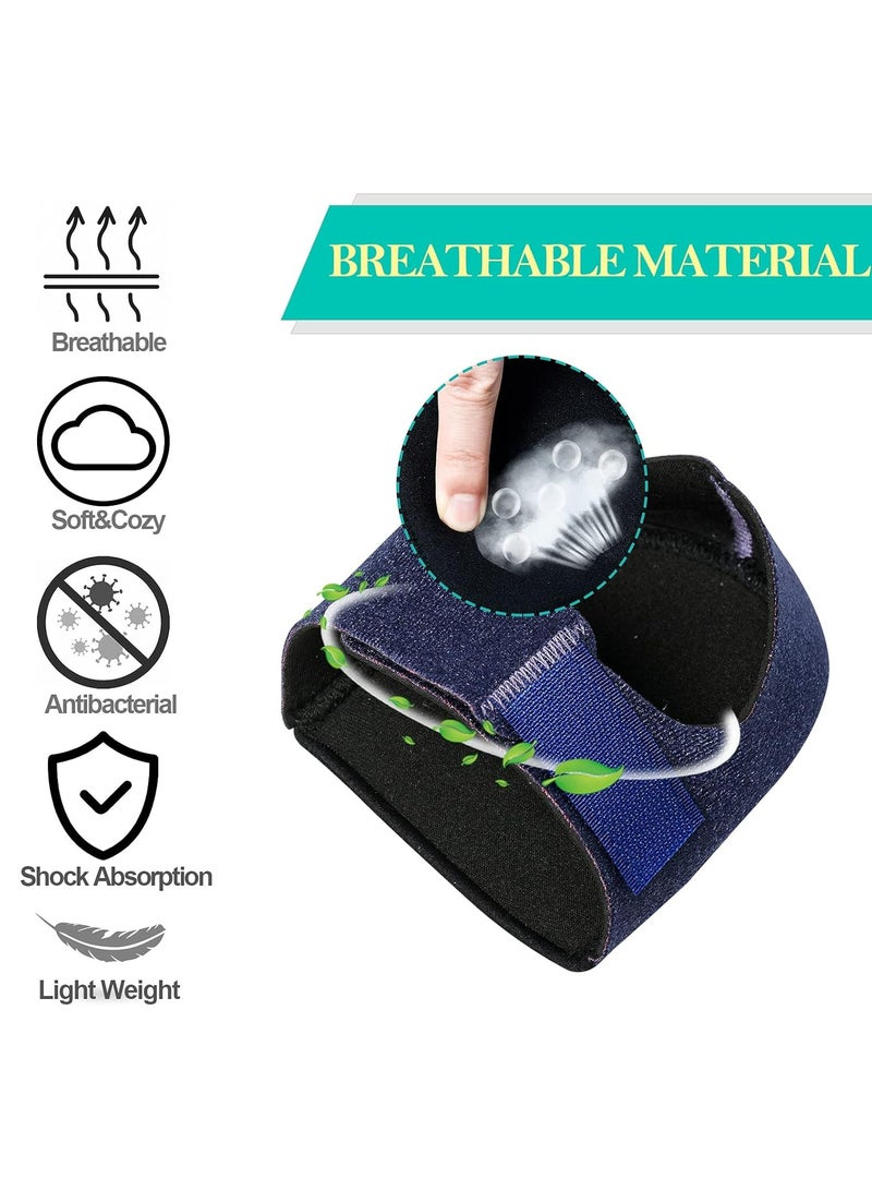 Loquat 4 Pack Blue Heel Protectors, L Size, for Men  Women, Plantar Fasciitis Support, Heel Pain Relief Pads - Image 4