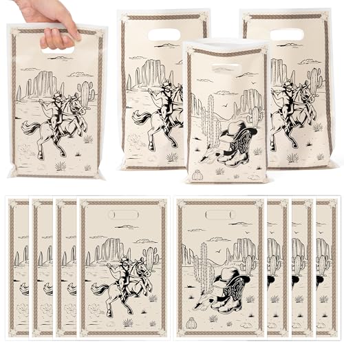 K1tpde Western Cowboy Goodies Bags - 50PCS First Rodeo Bachelorette Party Favor Gift Bags Bulk with Handle for Kids, Cowboy Ranch Western Birthday Party Decoration Wild West Baby Shower Supplies - Image 1