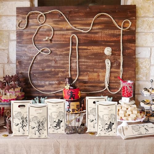 K1tpde Western Cowboy Goodies Bags - 50PCS First Rodeo Bachelorette Party Favor Gift Bags Bulk with Handle for Kids, Cowboy Ranch Western Birthday Party Decoration Wild West Baby Shower Supplies - Image 5