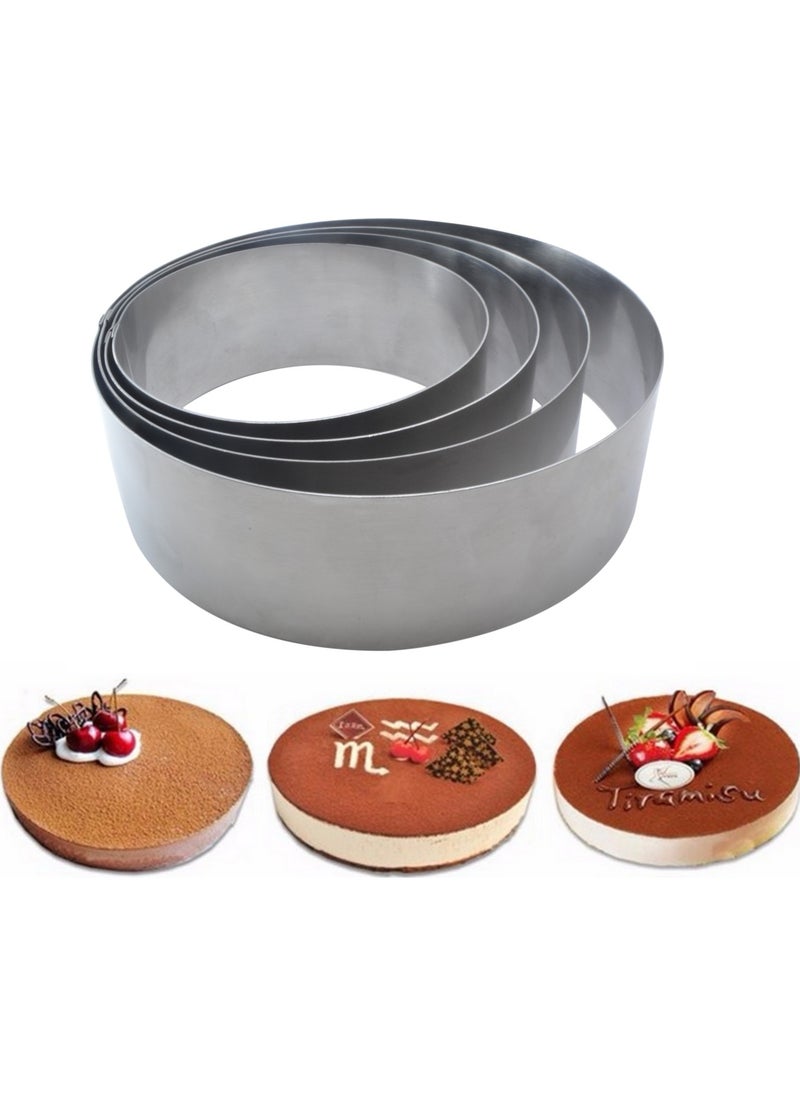 Nar Kalıp Narkalıp Round Circle Cake Mold Set of 4 10 Cm 