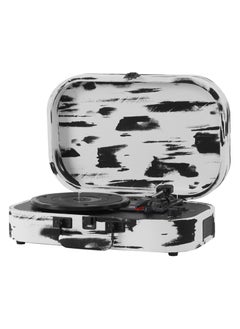 Crosley Crosley CR8009B-BW Discovery Vintage Bluetooth in/Out 3-Speed Belt-Driven Suitcase Vinyl Record Player Turntable, Black & White  - Image 3