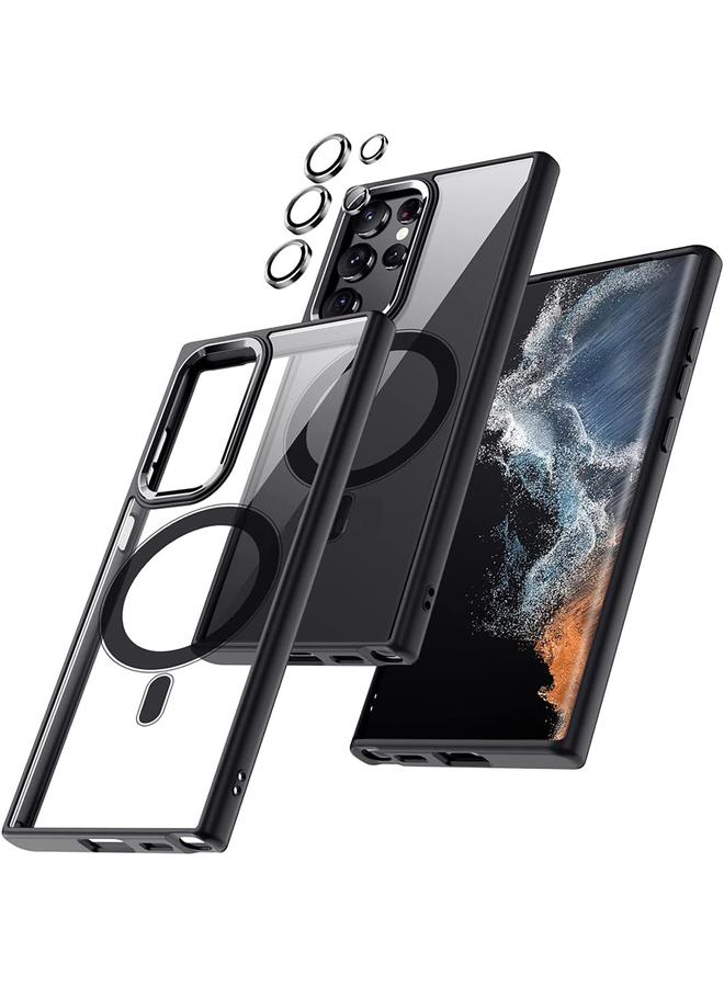 erorex Case For Samsung Galaxy S24 Ultra 5G Acrylic PC MagSafe Magnetic Phone Case - Image 1