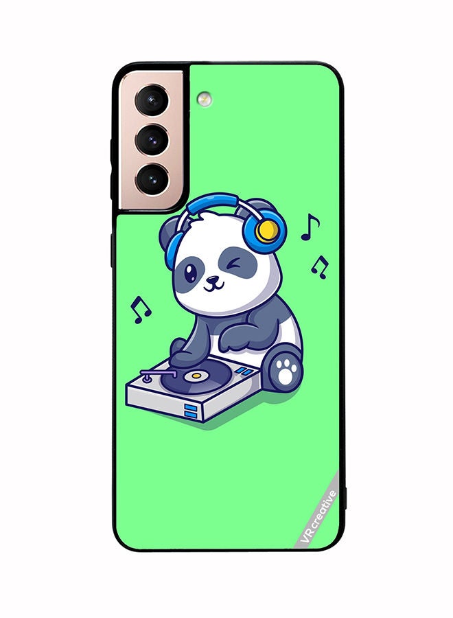 VR CREATIVE Protective Case Cover For Samsung Galaxy S21 5G Panda Playing Music Design Multicolour - Image 1