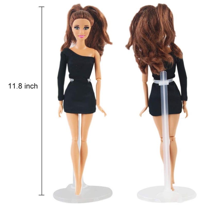 UCanaan 10 Pcs Doll Stands Display Holder for 11.5 Inch Dolls White Transparent Model Support Frame Prop Up Girl Dolls Suitable for 11.8’’ 1/6 Dolls Accessories - Image 4