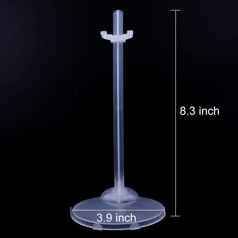 UCanaan 10 Pcs Doll Stands Display Holder for 11.5 Inch Dolls White Transparent Model Support Frame Prop Up Girl Dolls Suitable for 11.8’’ 1/6 Dolls Accessories - Image 5