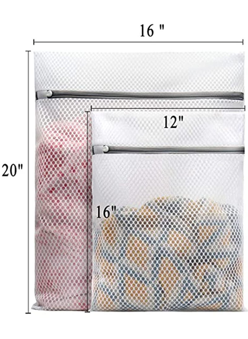 Y&D 5Pcs Durable Honeycomb Mesh Laundry Bags for Delicates (2 Large 16 x 20 Inches, 3 Medium 12 Inches)  - Image 2