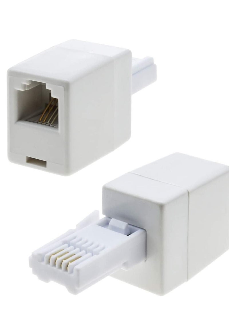 DKURVE RJ11 Female to BT Male Convertor Socket Adapter, White (1-Pack) - Image 3