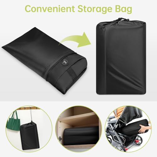 YOREPEK Infant Car Seat Travel Bag Compatible with Nuna Pipa Car Seat and Base, Fits for Doona Car Seat without Base, Padded Carseat Cover for Airplane Travel, Car Seat Bags for Air Travel, All Black - Image 5